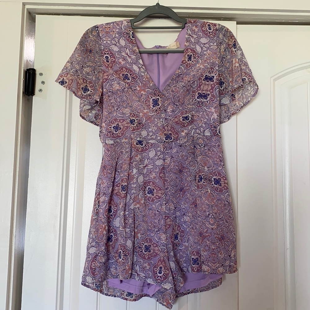 Altard State purple floral romper size medium